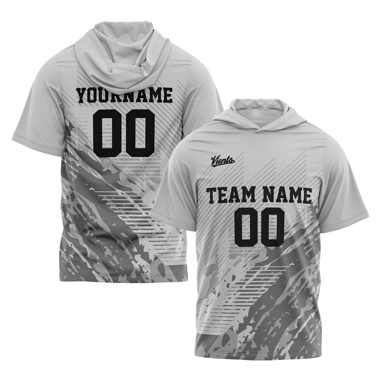Custom Grey Sleeve Hoodies for Men Women Shirts with Hoods Printed Name Logo enthsush