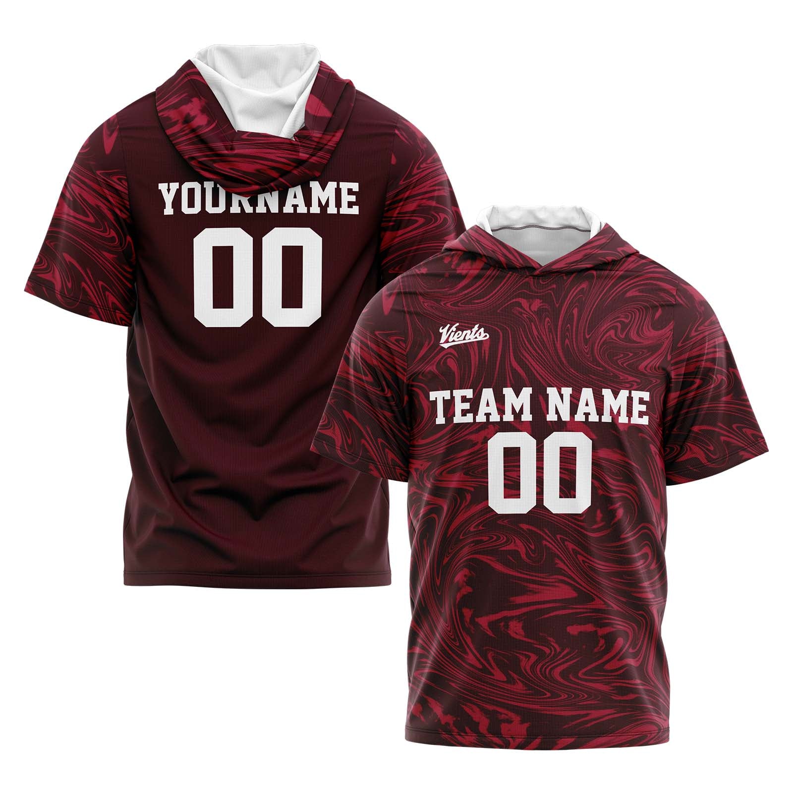 Custom Burgundy Sleeve Hoodies for Men Women Shirts with Hoods Printed Name Logo enthsush