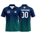 Custom Navy Green Football Polo Shirts Add Your Unique Logo/Name/Number enthsush