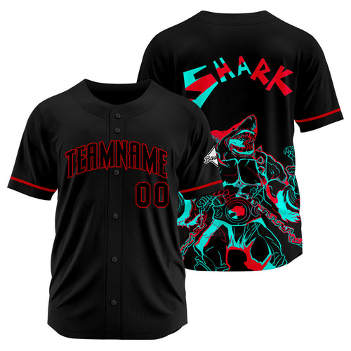 Custom Baseball Uniforms High-Quality for Adult Kids Optimized for Performance Shark-Black&Red enthsush