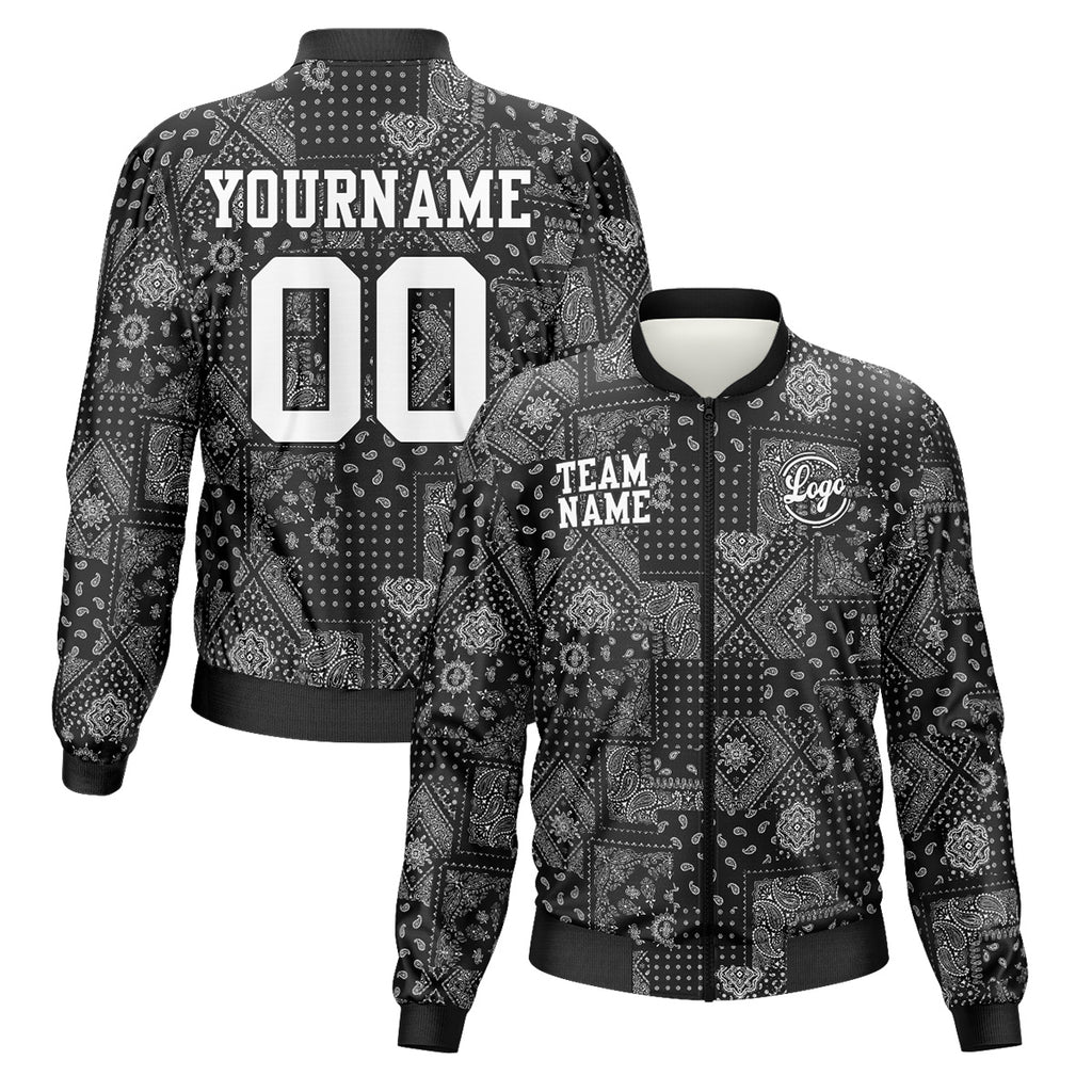 Custom Long Sleeve Windbreaker Jackets Uniform Printed Your Logo Name Number Bandanna enthsush