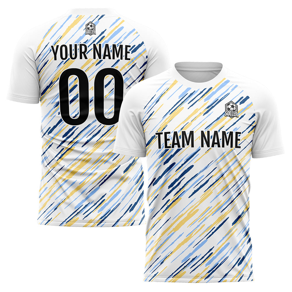 Custom Soccer Jerseys for Men Women Personalized Soccer Uniforms for Adult and Kid White&Black enthsush