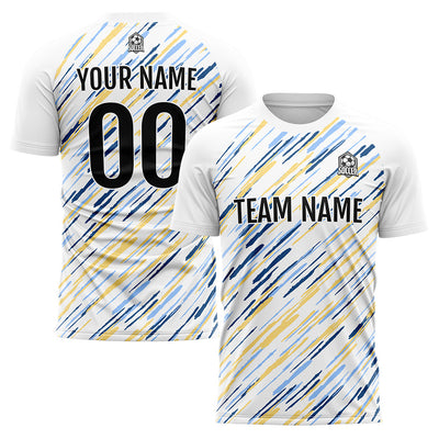 Custom Soccer Jerseys for Men Women Personalized Soccer Uniforms for Adult and Kid White&Black enthsush