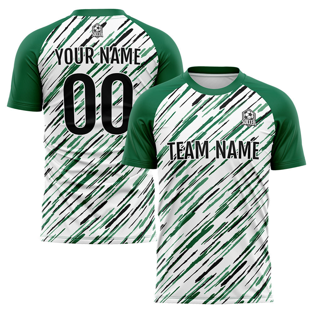 Custom Soccer Jerseys for Men Women Personalized Soccer Uniforms for Adult and Kid Green&Black enthsush