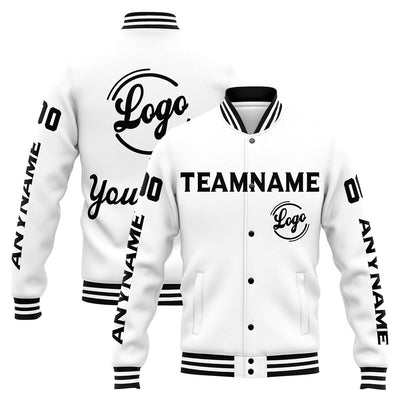 Custom Varsity Jacket Letterman jacket for Men, Women and Youth White enthsush