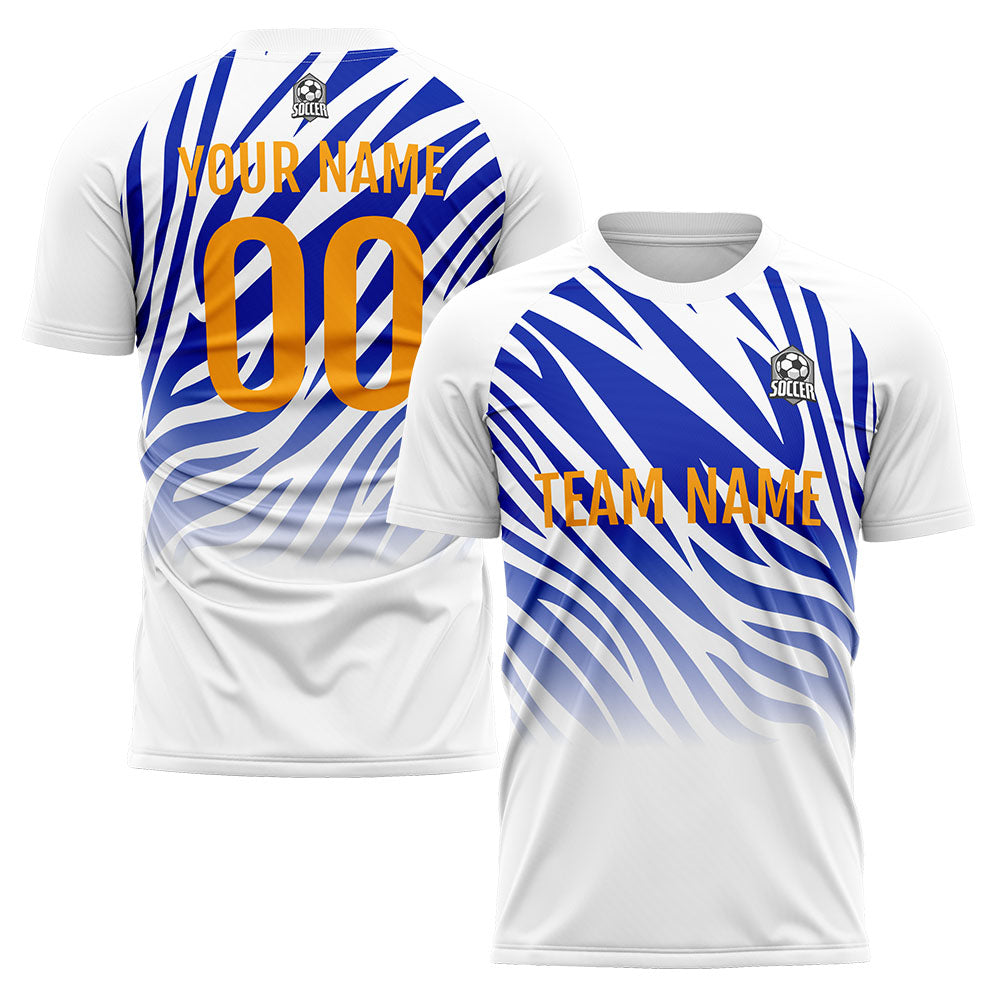 Custom Soccer Jerseys for Men Women Personalized Soccer Uniforms for Adult and Kid White&Royal enthsush