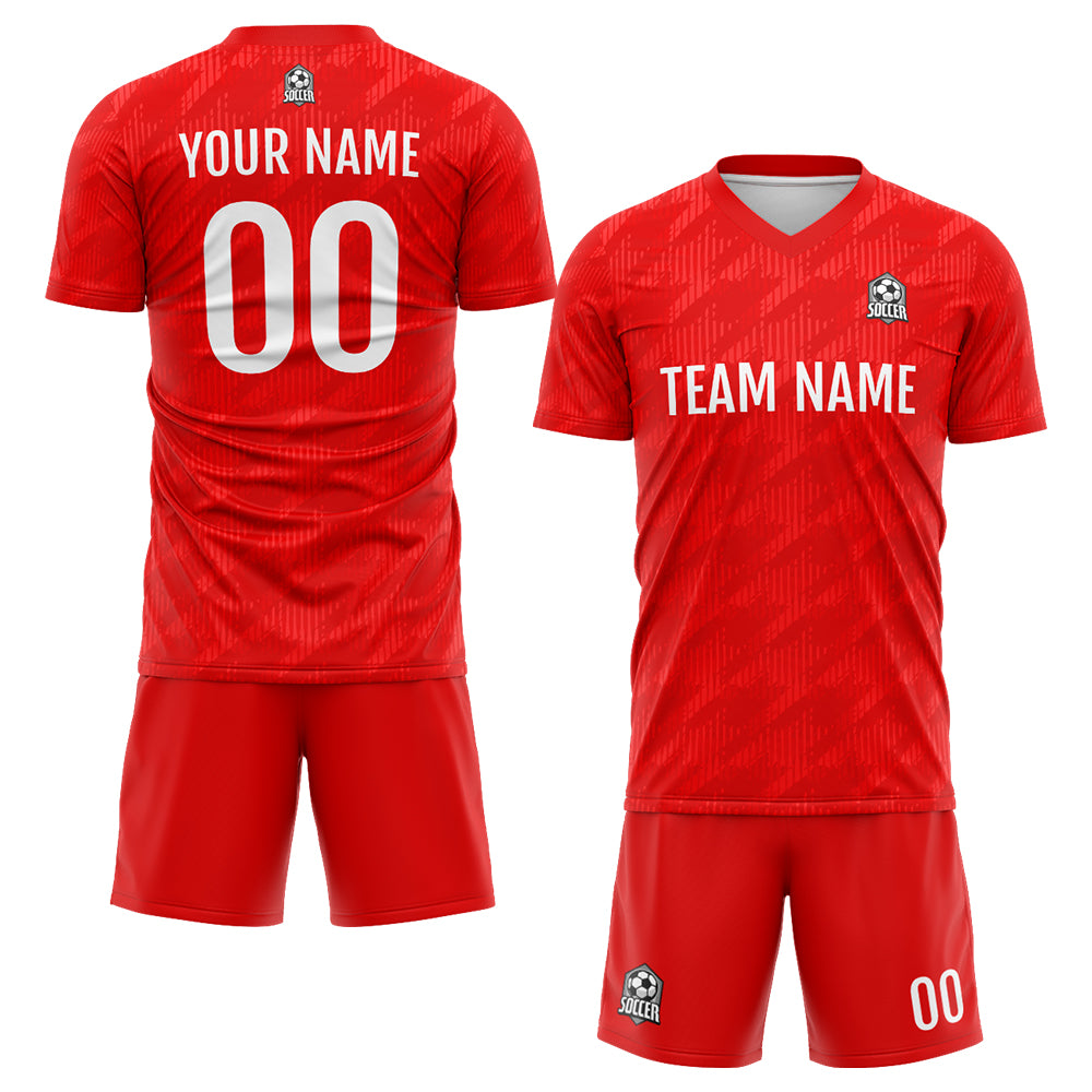 Custom Soccer Jerseys for Men Women Personalized Soccer Uniforms for Adult and Kid Red&White enthsush