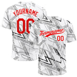 Custom Full Print Design Authentic Baseball Jersey white-black-red