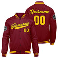 Custom Varsity Jacket Letterman jacket for Men, Women and Youth Crimson Yellow enthsush