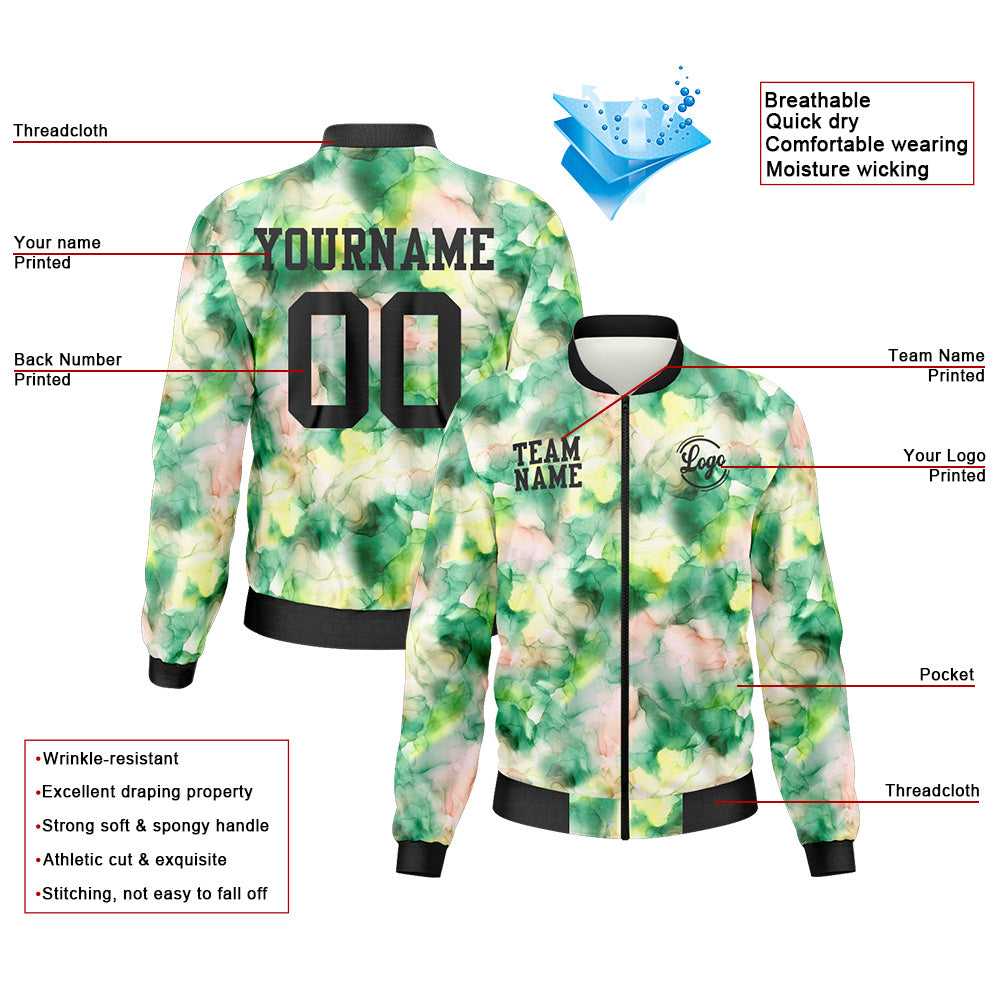 Custom Long Sleeve Windbreaker Jackets Uniform Printed Your Logo Name Number Halo dyeing enthsush