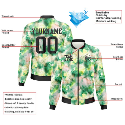 Custom Long Sleeve Windbreaker Jackets Uniform Printed Your Logo Name Number Halo dyeing enthsush