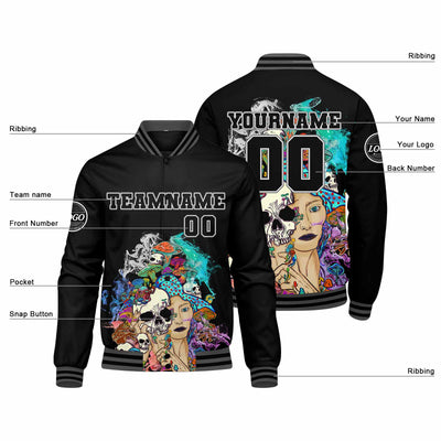 Custom Varsity Jacket Letterman jacket for Men, Women and Youth Grey enthsush