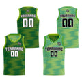Custom Green Reversible Basketball Suit for Adults and Kids Personalized Jersey enthsush