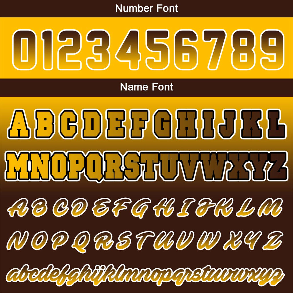 Custom Gradient Varsity Jacket Letterman jacket for Men, Women and Youth Yellow&Brown enthsush