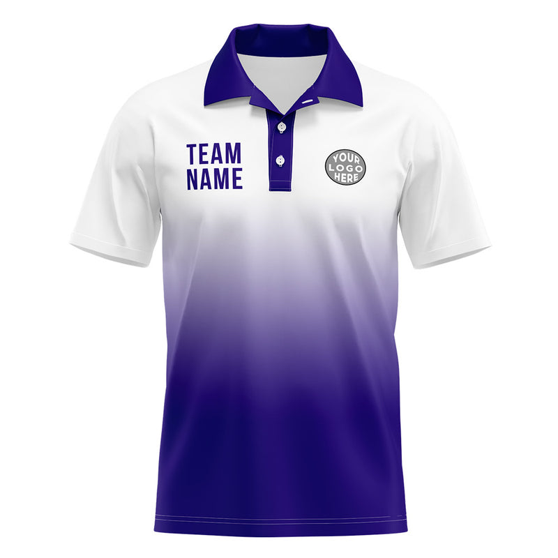 Custom Purple Football Polo Shirts Add Your Unique Logo/Name/Number