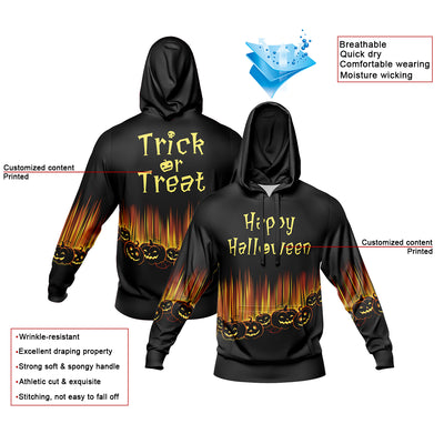 Custom Sweatshirt Hoodie Add Text and Design Personalized Halloween Hooded Sweatshirt enthsush