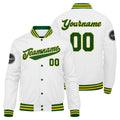 Custom Varsity Jacket Letterman jacket for Men, Women and Youth Green Yellow White enthsush