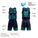 Custom Basketball Jersey Uniform Suit Printed Your Logo Name Number Navy-Night View