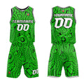 Custom Green Basketball Jersey Uniform Suit Printed Your Logo Name Number enthsush