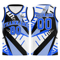 Custom White Black Blue Basketball Jersey Uniform Suit Printed Your Logo Name Number enthsush