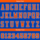 Custom Basketball Jersey Uniform Suit Printed Your Logo Name Number Royal-Orange