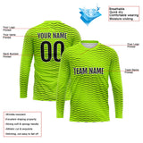 Custom Basketball Soccer Football Shooting Long T-Shirt for Adults and Kids Wave-Neon Green
