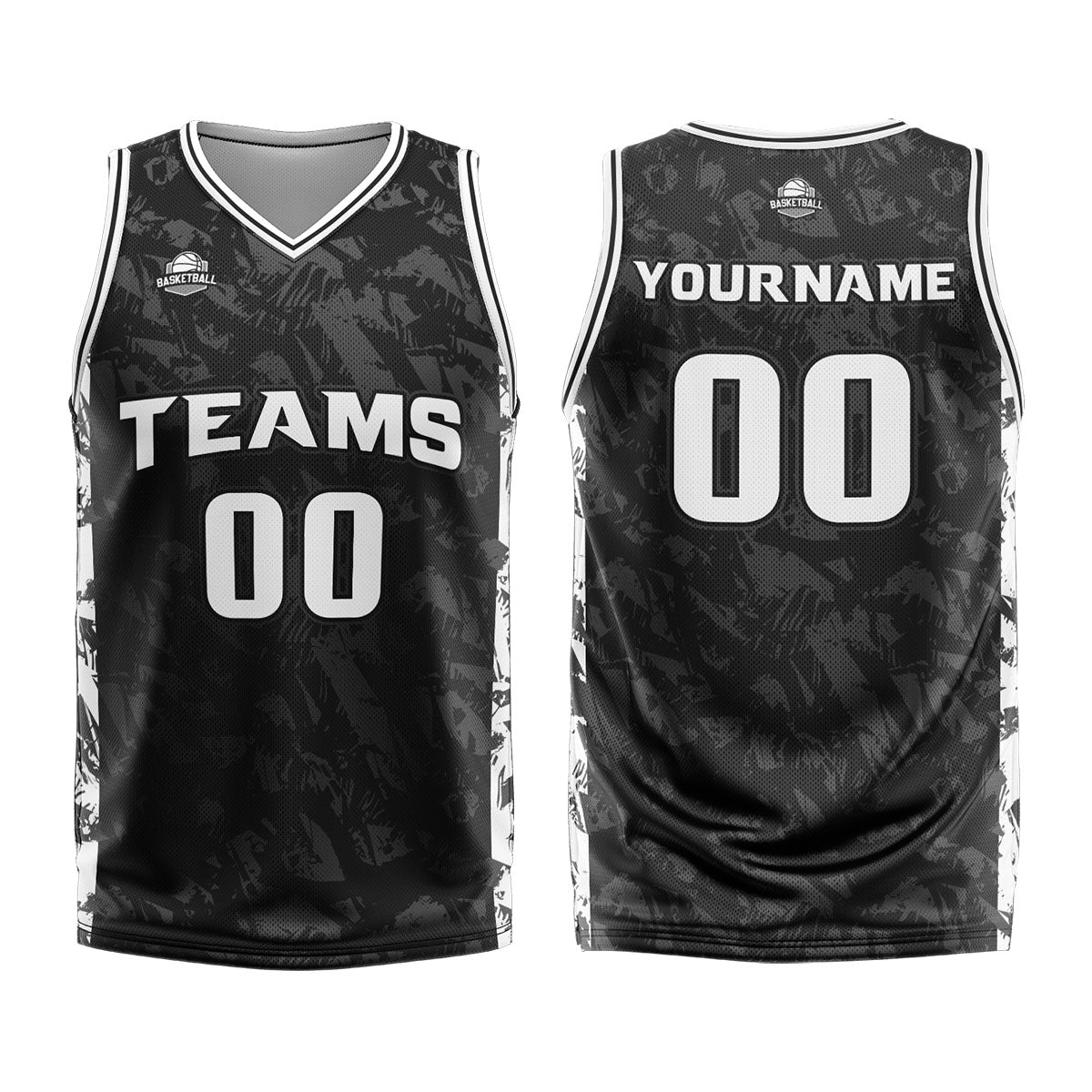 Custom Black Grey Basketball Jersey Uniform Suit Printed Your Logo Name Number enthsush