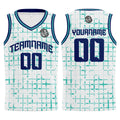 Custom White Teal Navy Basketball Jersey Uniform Suit Printed Your Logo Name Number enthsush