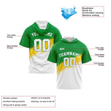 Custom Green Yellow Black Short Sleeve Hoodies for Men Women Shirts with Hoods Printed Name Logo