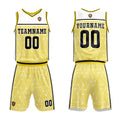 Custom White Yellow Basketball Jersey Uniform Suit Printed Your Logo Name Number enthsush