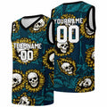 Custom basketball jersey for men and women. Stitched and printed name, number and logo Midnight Green enthsush