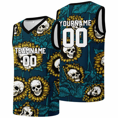 Custom basketball jersey for men and women. Stitched and printed name, number and logo Midnight Green enthsush