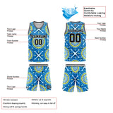 Custom Basketball Jersey Uniform Suit Printed Your Logo Name Number Retro&Blue