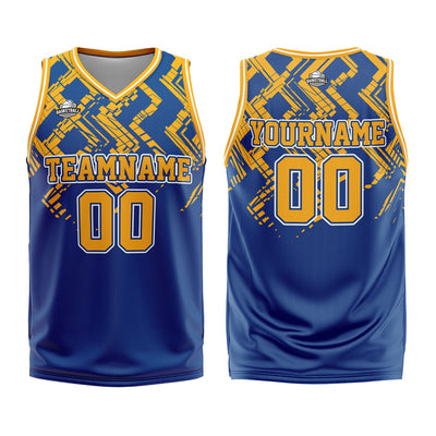 Custom Blue Orange Basketball Jersey Uniform Suit Printed Your Logo Name Number enthsush