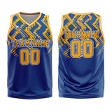 Custom Blue Orange Basketball Jersey Uniform Suit Printed Your Logo Name Number