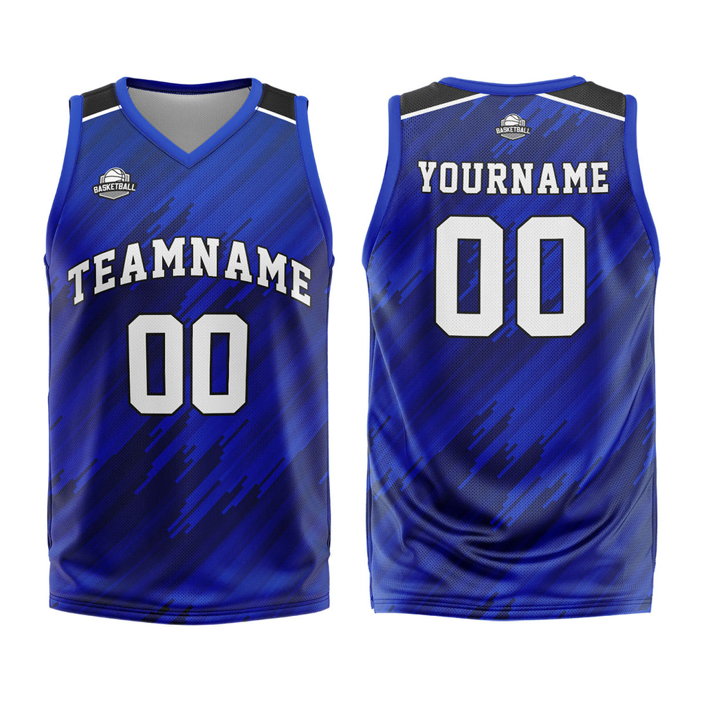 Custom Royal Basketball Jersey Uniform Suit Printed Your Logo Name Number enthsush