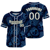 Custom Navy Blue Baseball Jersey Personalized Baseball Shirt for Men Women Kids Youth