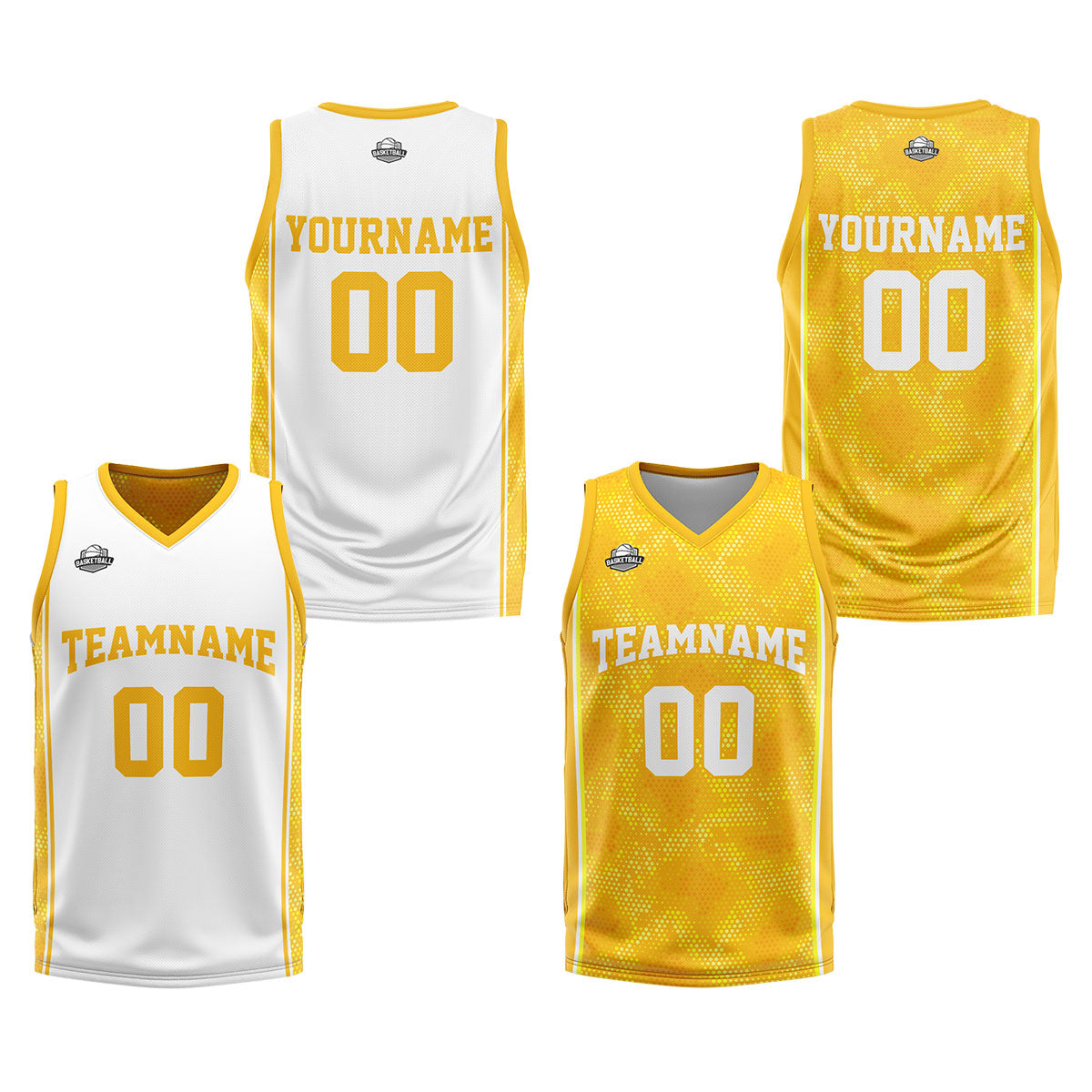 Custom White Orange Reversible Basketball Suit for Adults and Kids Personalized Jersey enthsush