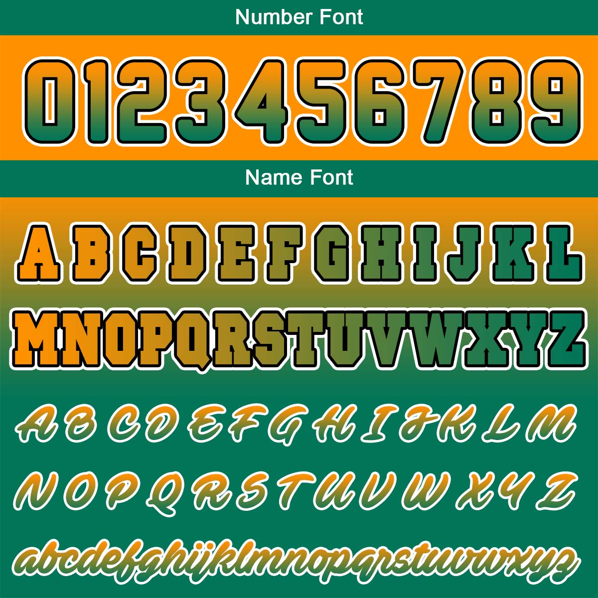 Custom Gradient Varsity Jacket Letterman jacket for Men, Women and Youth Orang&Green enthsush