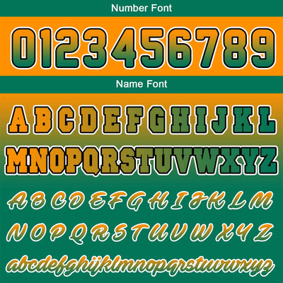 Custom Gradient Varsity Jacket Letterman jacket for Men, Women and Youth Orang&Green enthsush