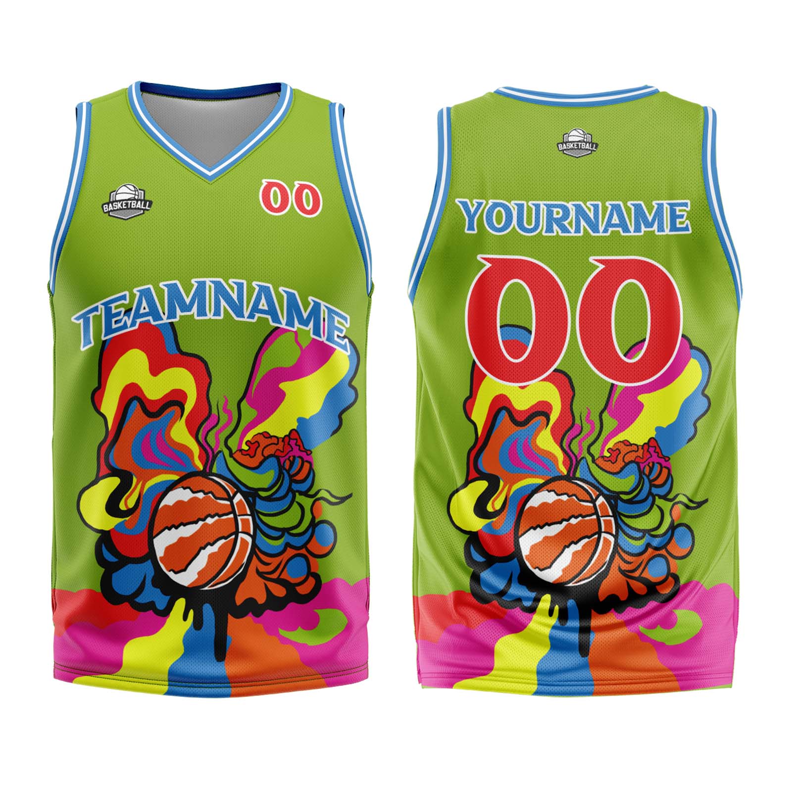 Custom Green Basketball Jersey Uniform Suit Printed Your Logo Name Number enthsush