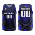 Custom Geometry Royal Basketball Jersey Uniform Suit Printed Your Logo Name Number enthsush