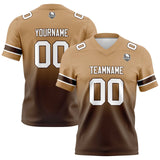 Custom Brown Gradient Football Jersey Personalized Football Shirts for Men Women  Printed Team Name Number Logo