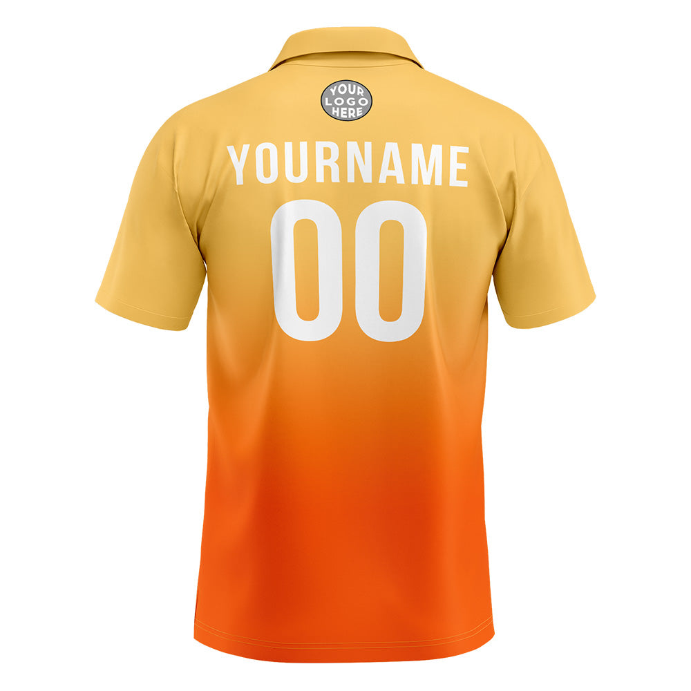Custom Orange Football Polo Shirts Add Your Unique Logo/Name/Number enthsush