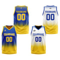 Custom Royal Yellow Reversible Basketball Suit for Adults and Kids Personalized Jersey enthsush