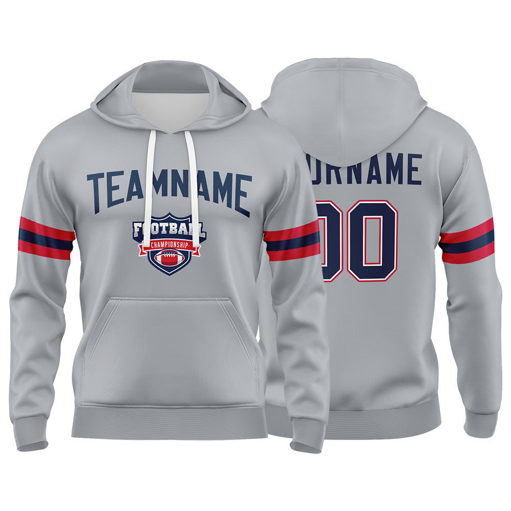 Custom Sweatshirt Hoodie For Man Woman Girl Boy Print Your Logo Name Number Gray enthsush