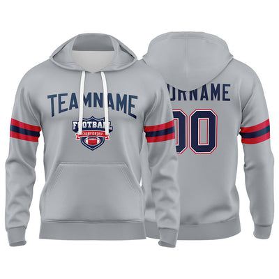 Custom Sweatshirt Hoodie For Man Woman Girl Boy Print Your Logo Name Number Gray enthsush
