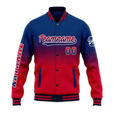 Custom Gradient Varsity Jacket Letterman jacket for Men, Women and Youth Navy&Red