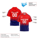 Custom Red Navy Sleeve Hoodies for Men Women Shirts with Hoods Printed Name Logo