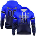 Custom Gradient Hoodie For Man Woman Girl Boy Print Your Logo Name Number Royal&Navy enthsush